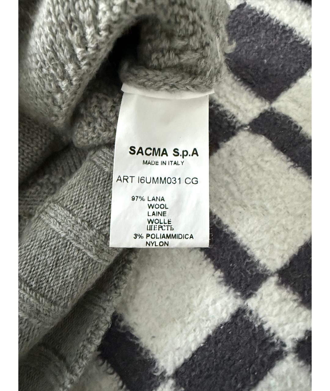 BILANCIONI Серый шерстяной джемпер / свитер, фото 4