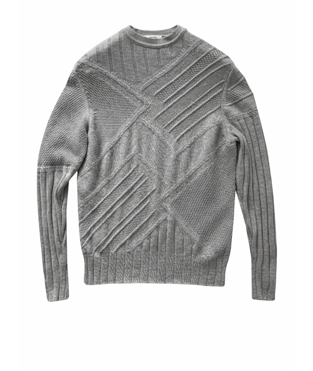 BILANCIONI Серый шерстяной джемпер / свитер, фото 2