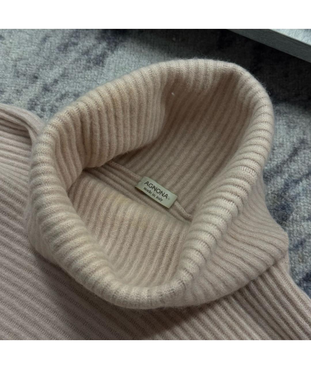 AGNONA Бежевый кашемировый джемпер / свитер, фото 5