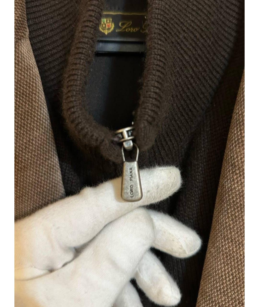 LORO PIANA Коричневый велюровый пиджак, фото 4