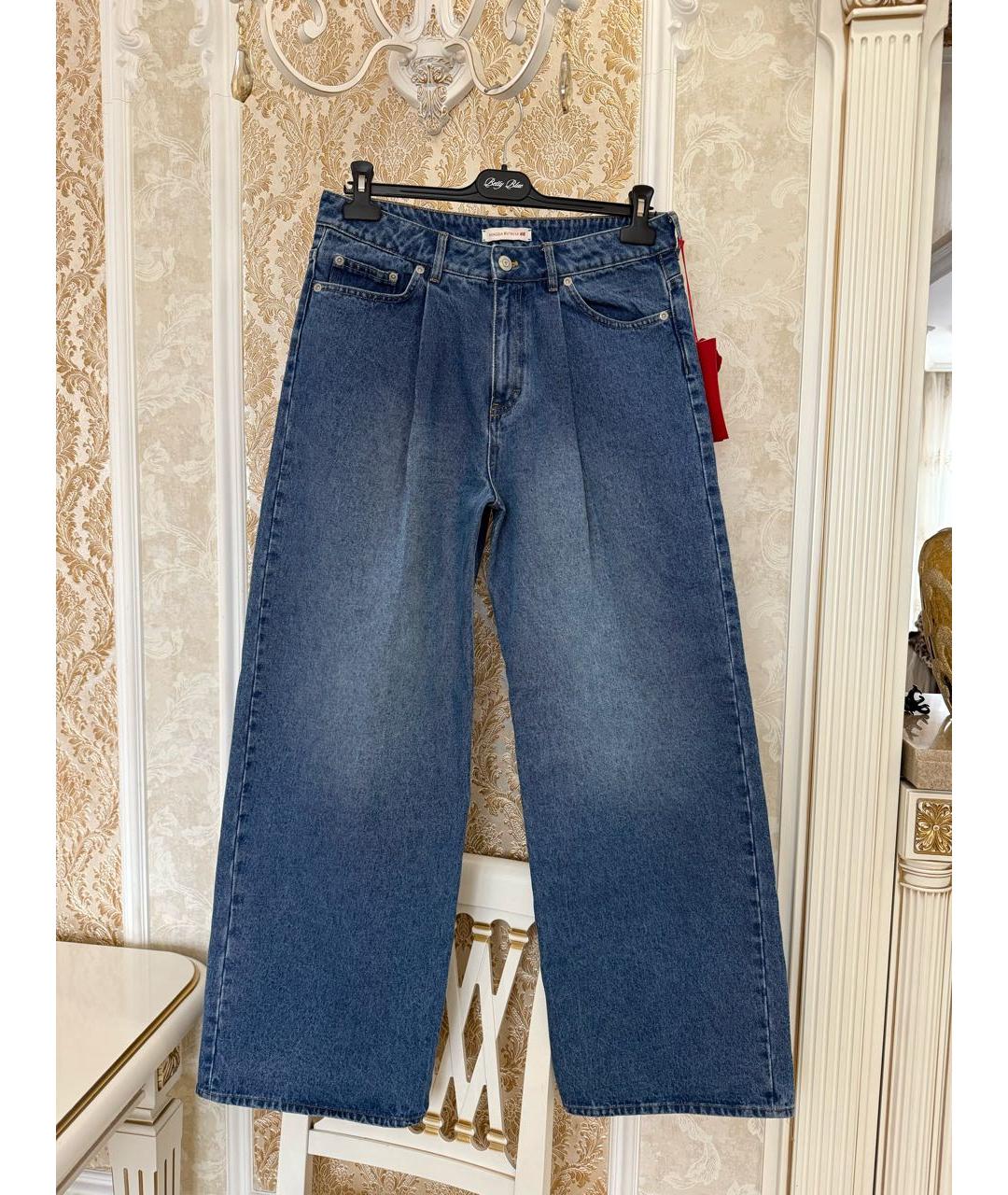 MAGDA BUTRYM Синие хлопковые джинсы клеш, фото 7