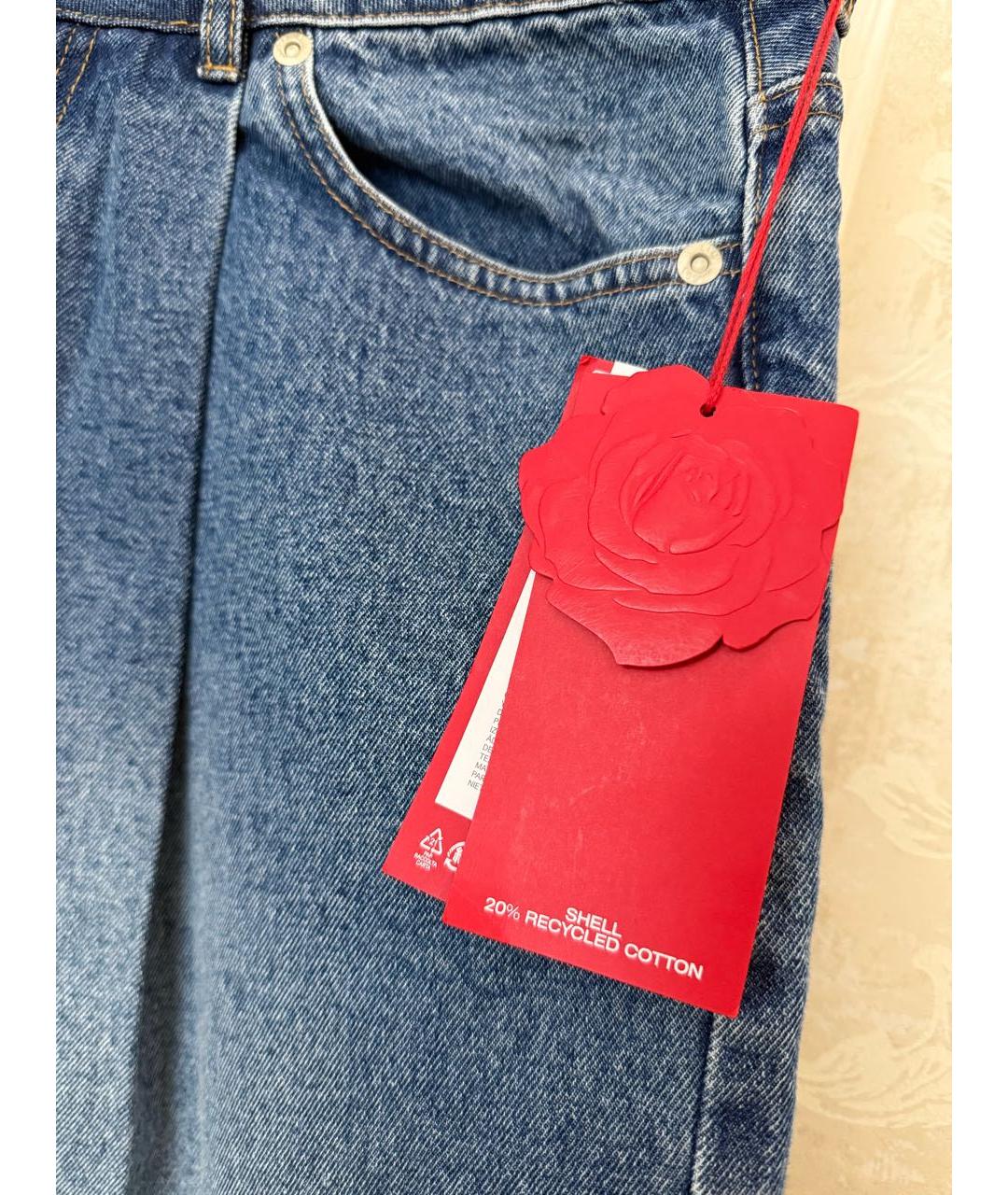 MAGDA BUTRYM Синие хлопковые джинсы клеш, фото 5