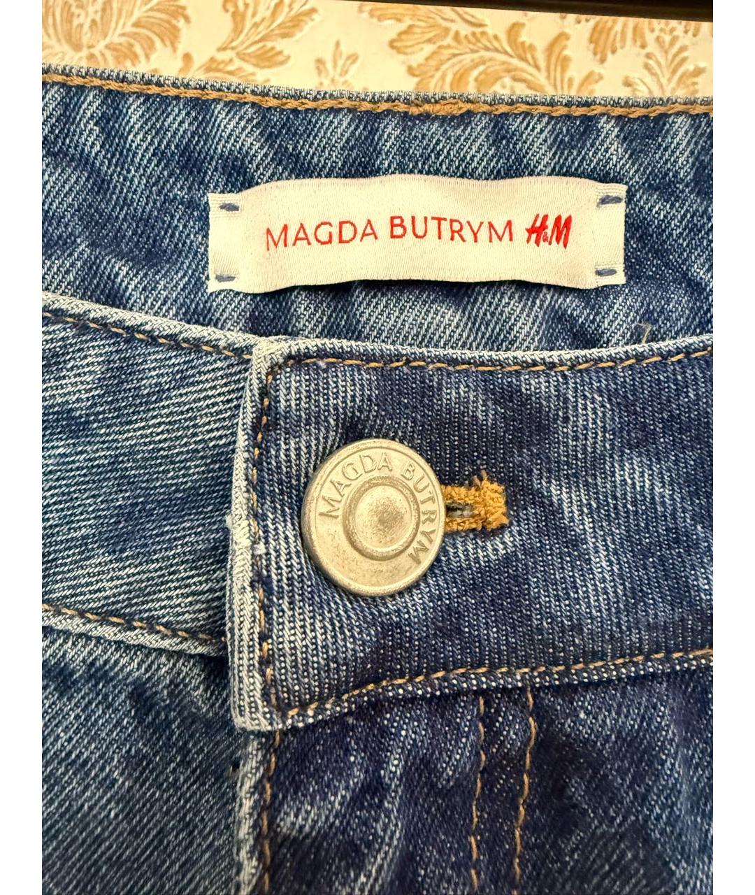 MAGDA BUTRYM Синие хлопковые джинсы клеш, фото 4