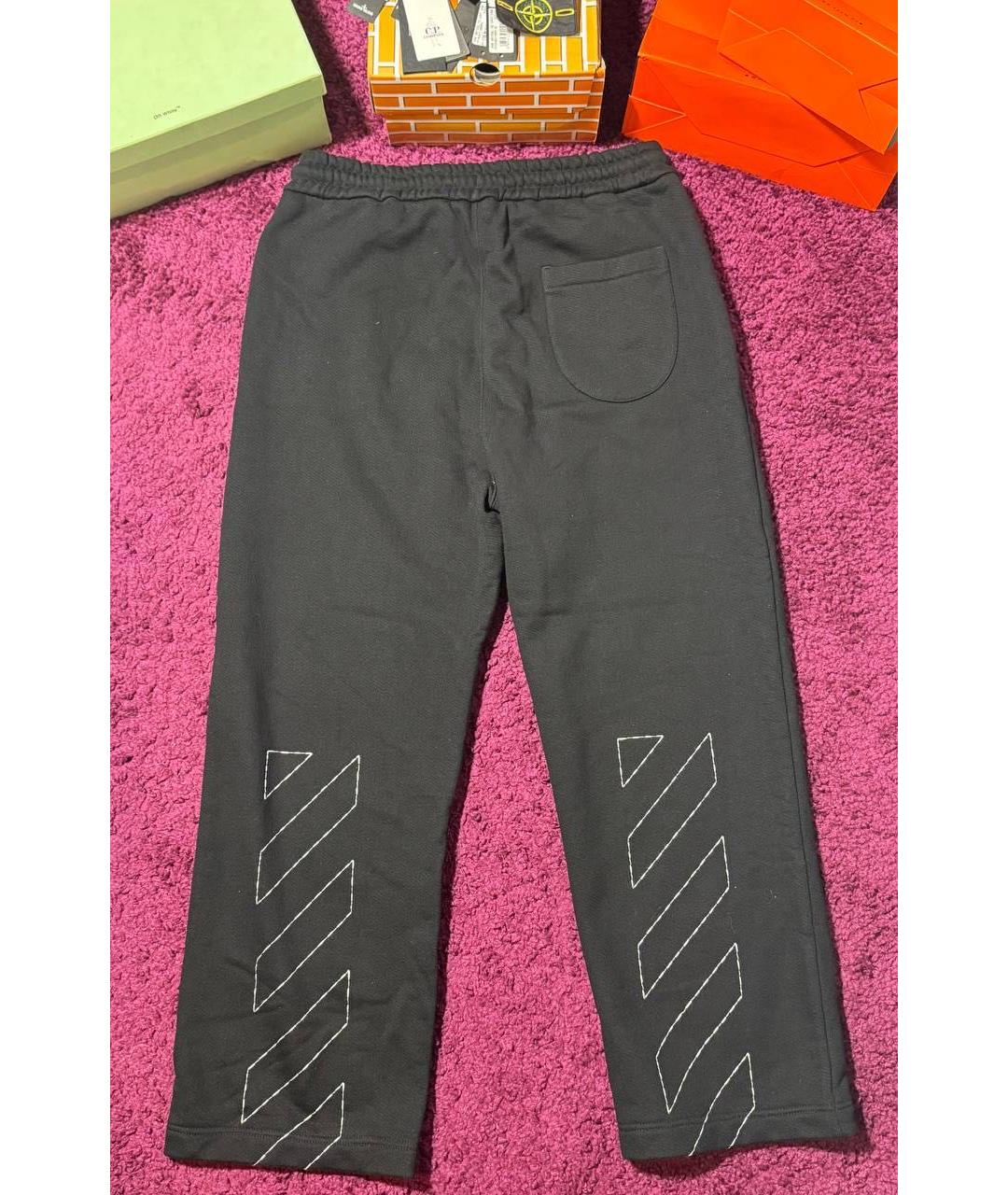 OFF-WHITE Черные повседневные брюки, фото 2