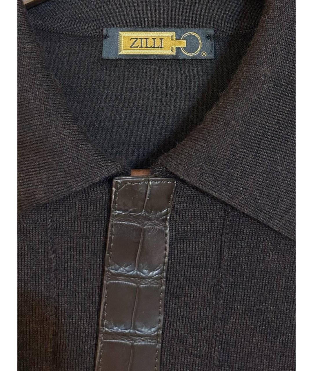 ZILLI Коричневый кашемировый джемпер / свитер, фото 3