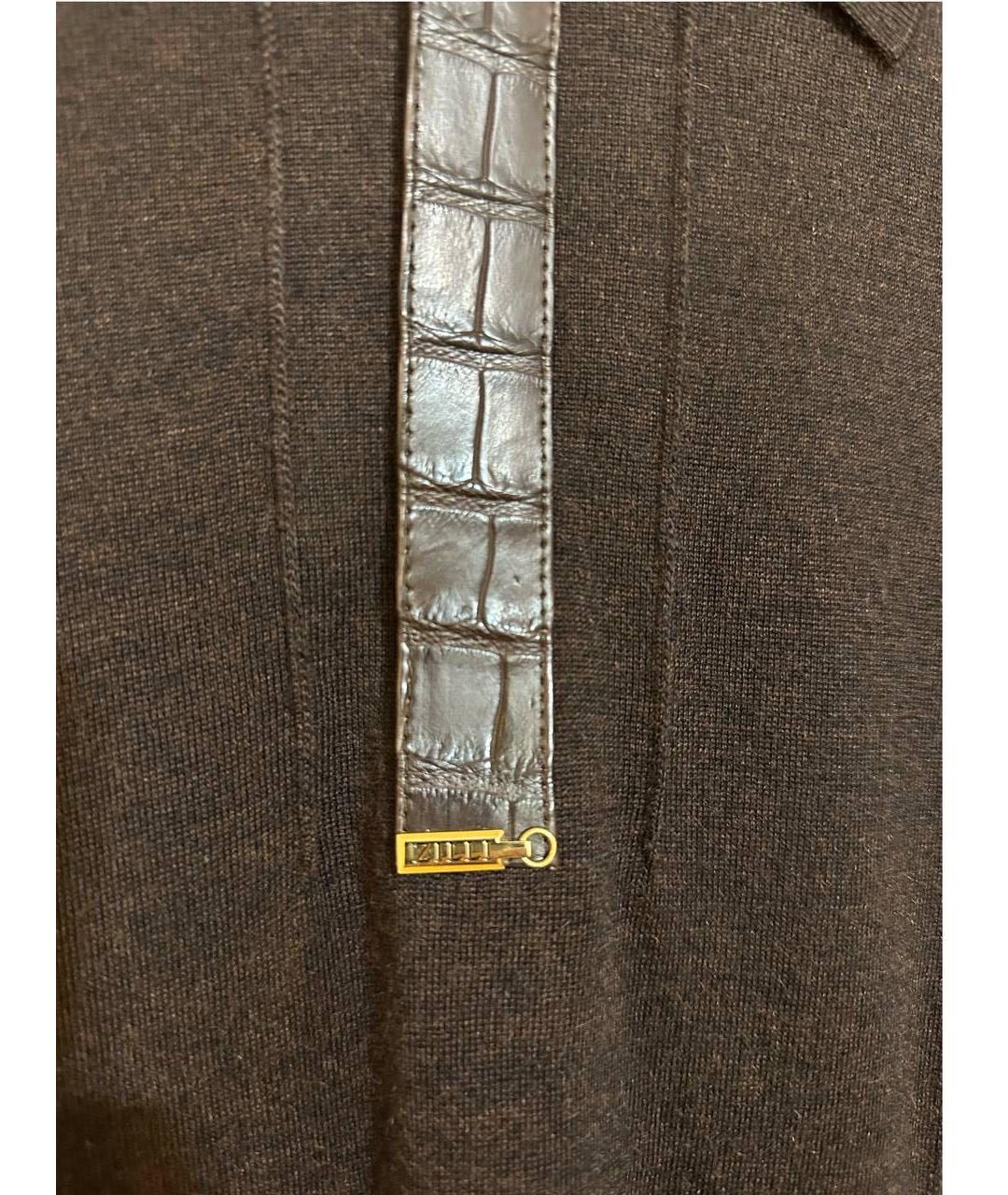 ZILLI Коричневый кашемировый джемпер / свитер, фото 4