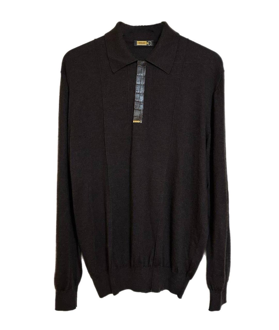 ZILLI Коричневый кашемировый джемпер / свитер, фото 1