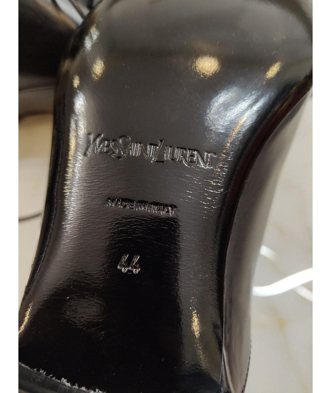 SAINT LAURENT Черные кожаные туфли, фото 7
