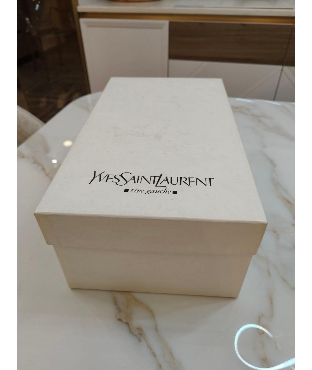 SAINT LAURENT Черные кожаные туфли, фото 8