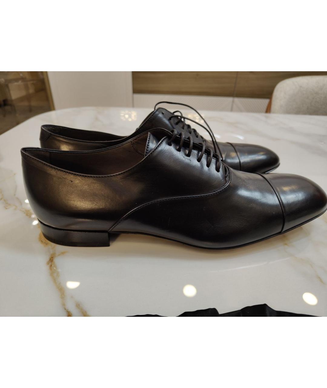 SAINT LAURENT Черные кожаные туфли, фото 10