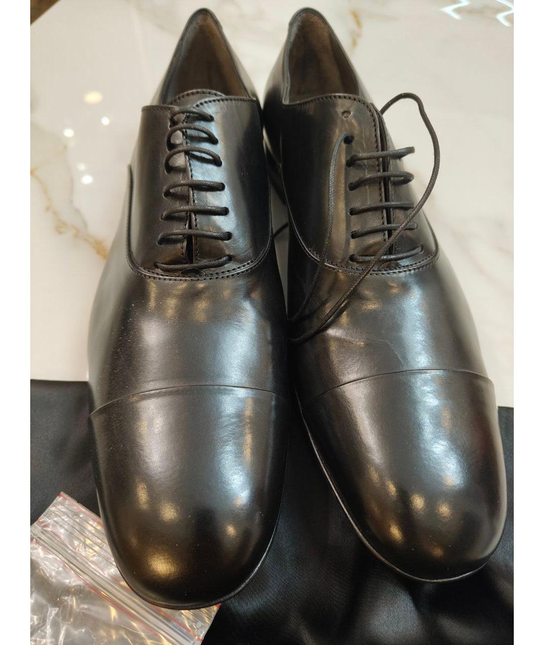 SAINT LAURENT Черные кожаные туфли, фото 2