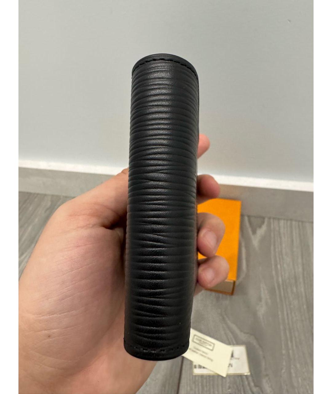 LOUIS VUITTON Черный кожаный кошелек, фото 3