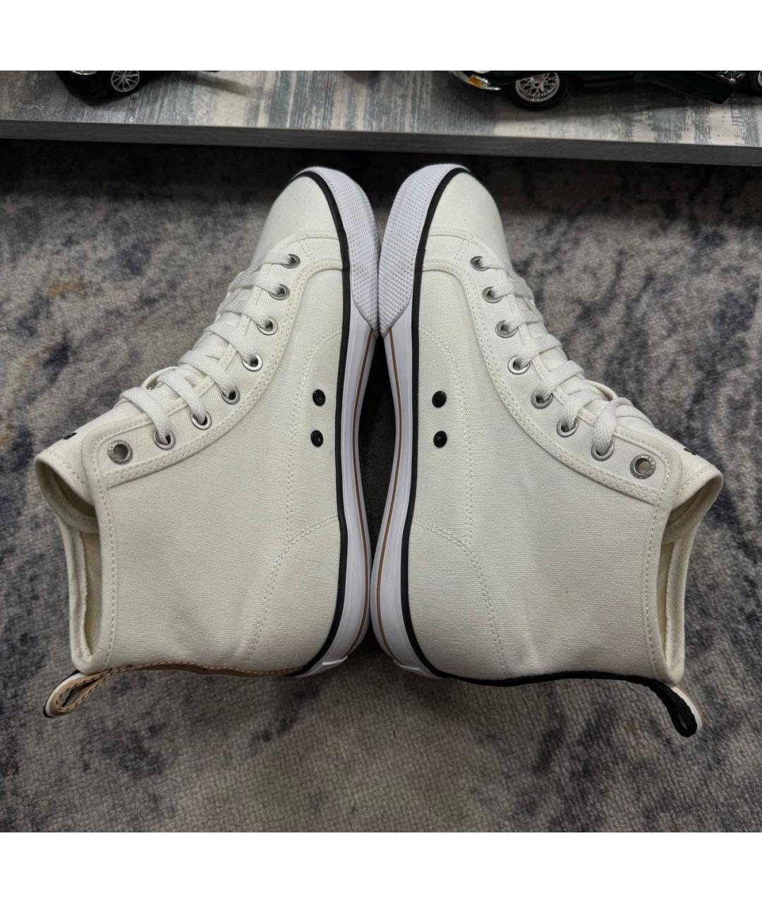 HUGO BOSS Белые текстильные кеды, фото 7