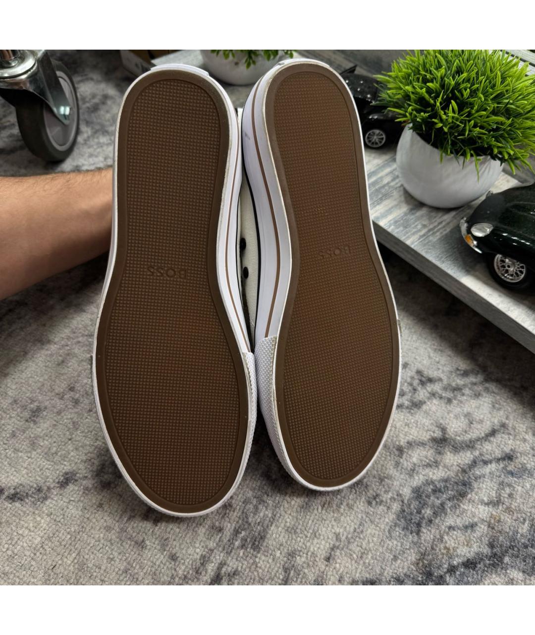 HUGO BOSS Белые текстильные кеды, фото 6