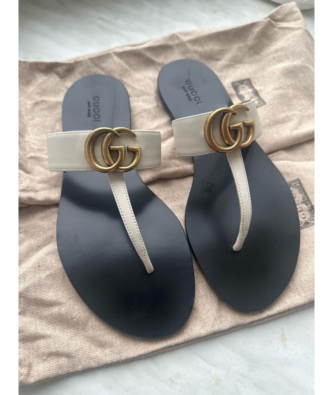 GUCCI Бежевые сандалии, фото 2