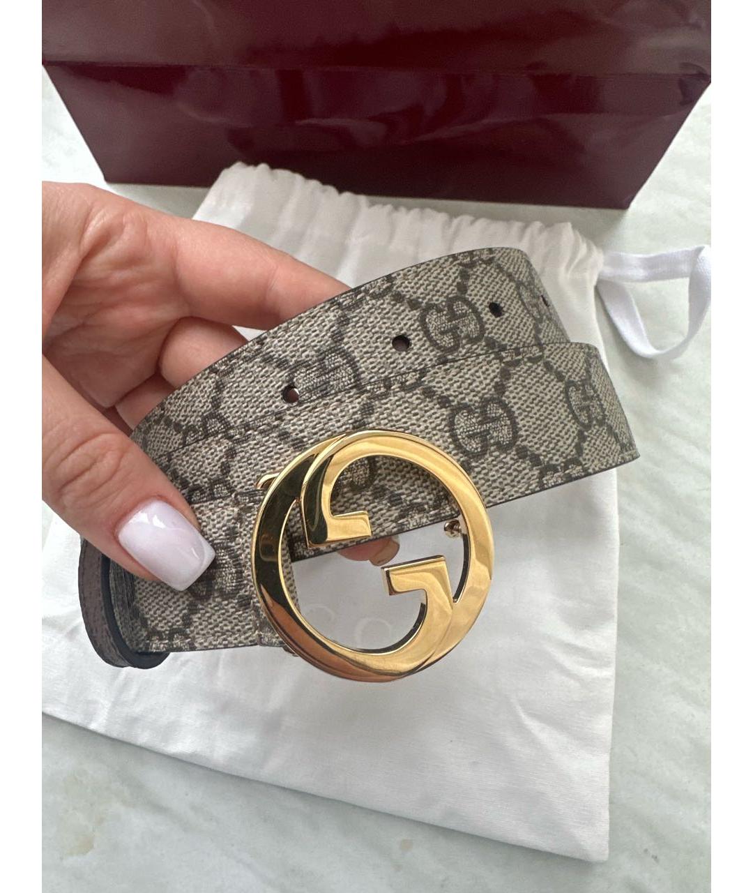 GUCCI Бежевый ремень, фото 3