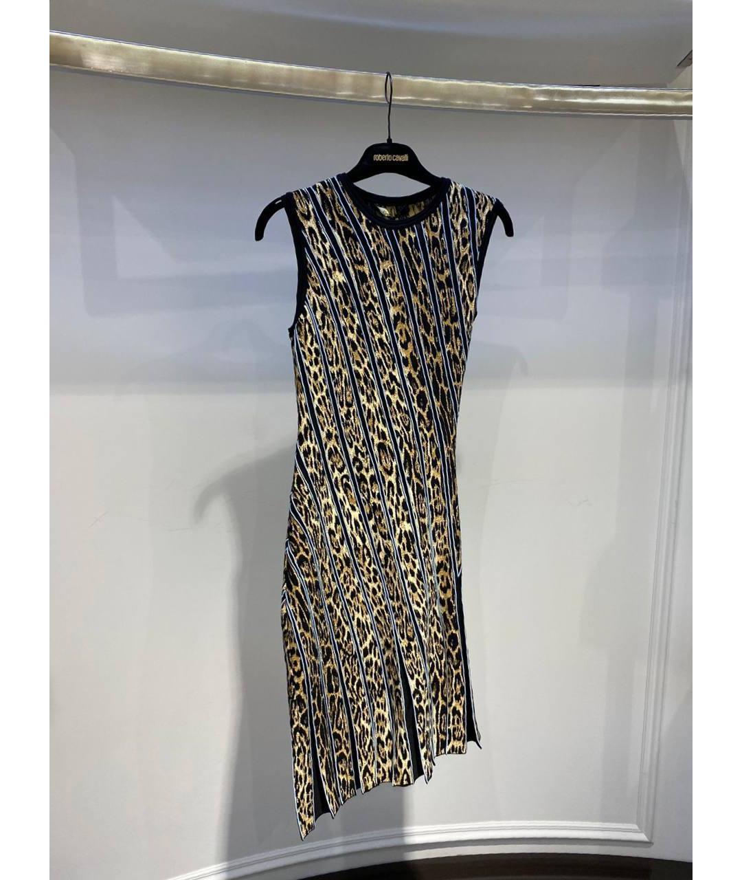 ROBERTO CAVALLI Мульти вискозное коктейльное платье, фото 2