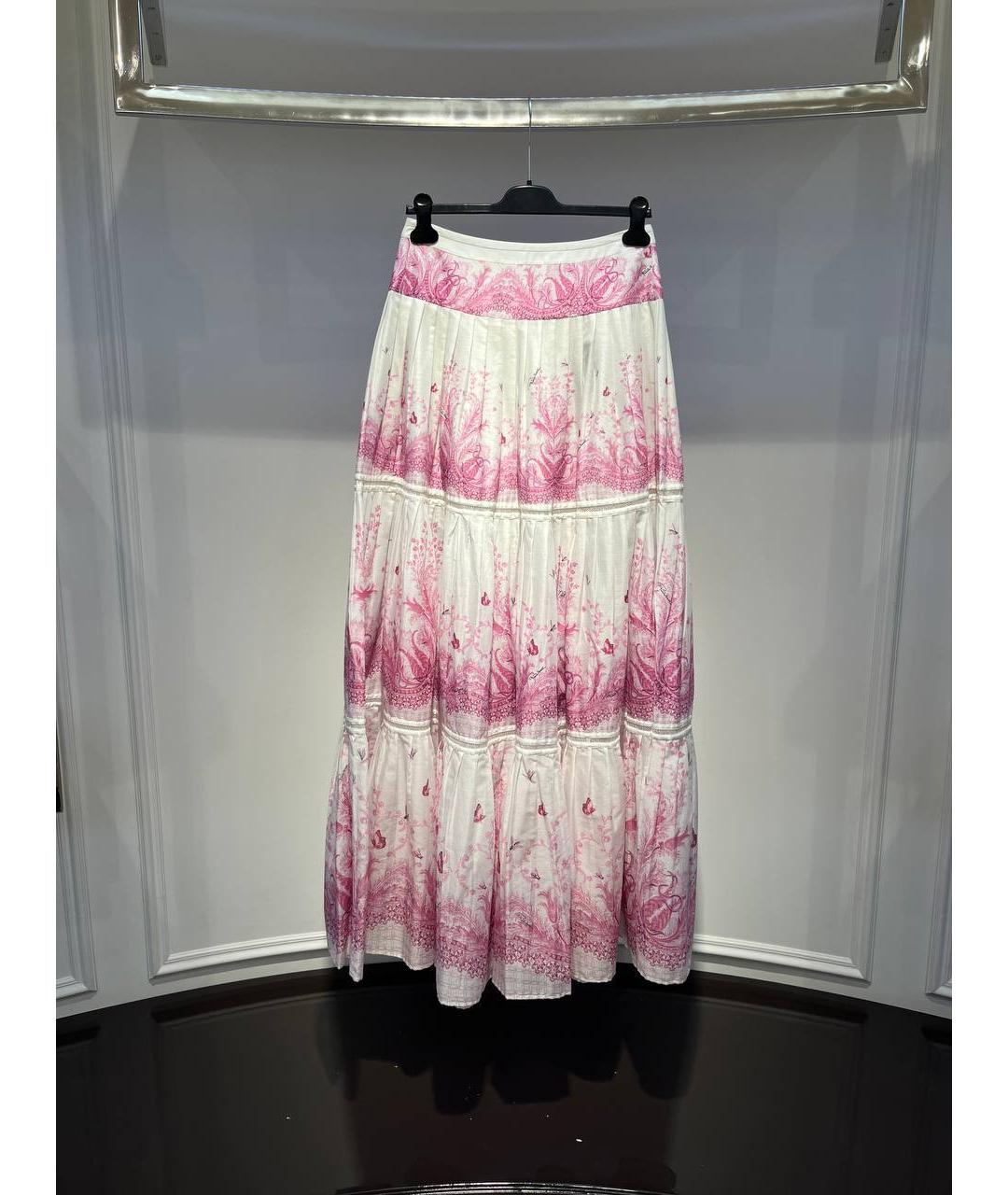 ROBERTO CAVALLI Розовая хлопковая юбка макси, фото 4