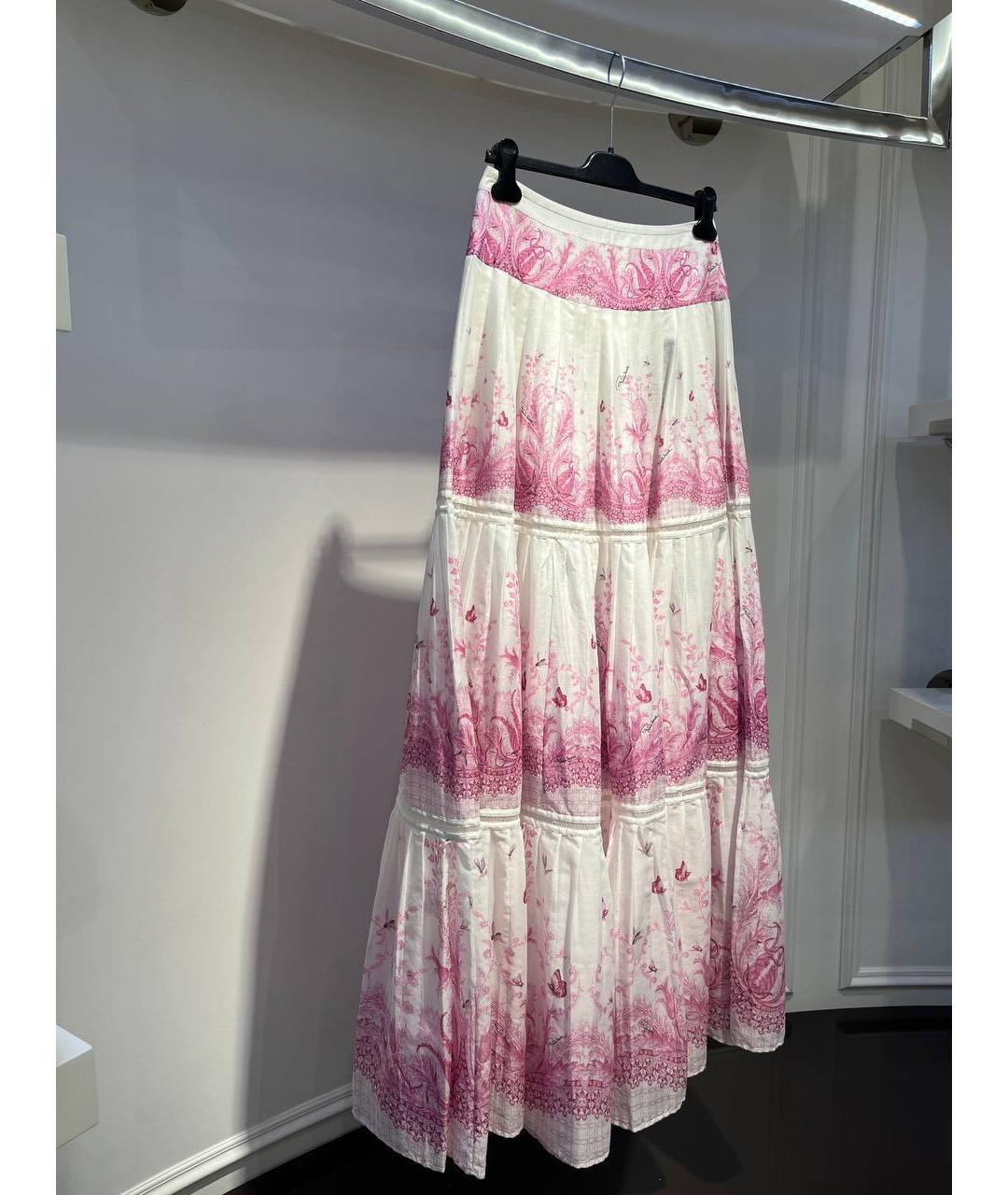 ROBERTO CAVALLI Розовая хлопковая юбка макси, фото 2