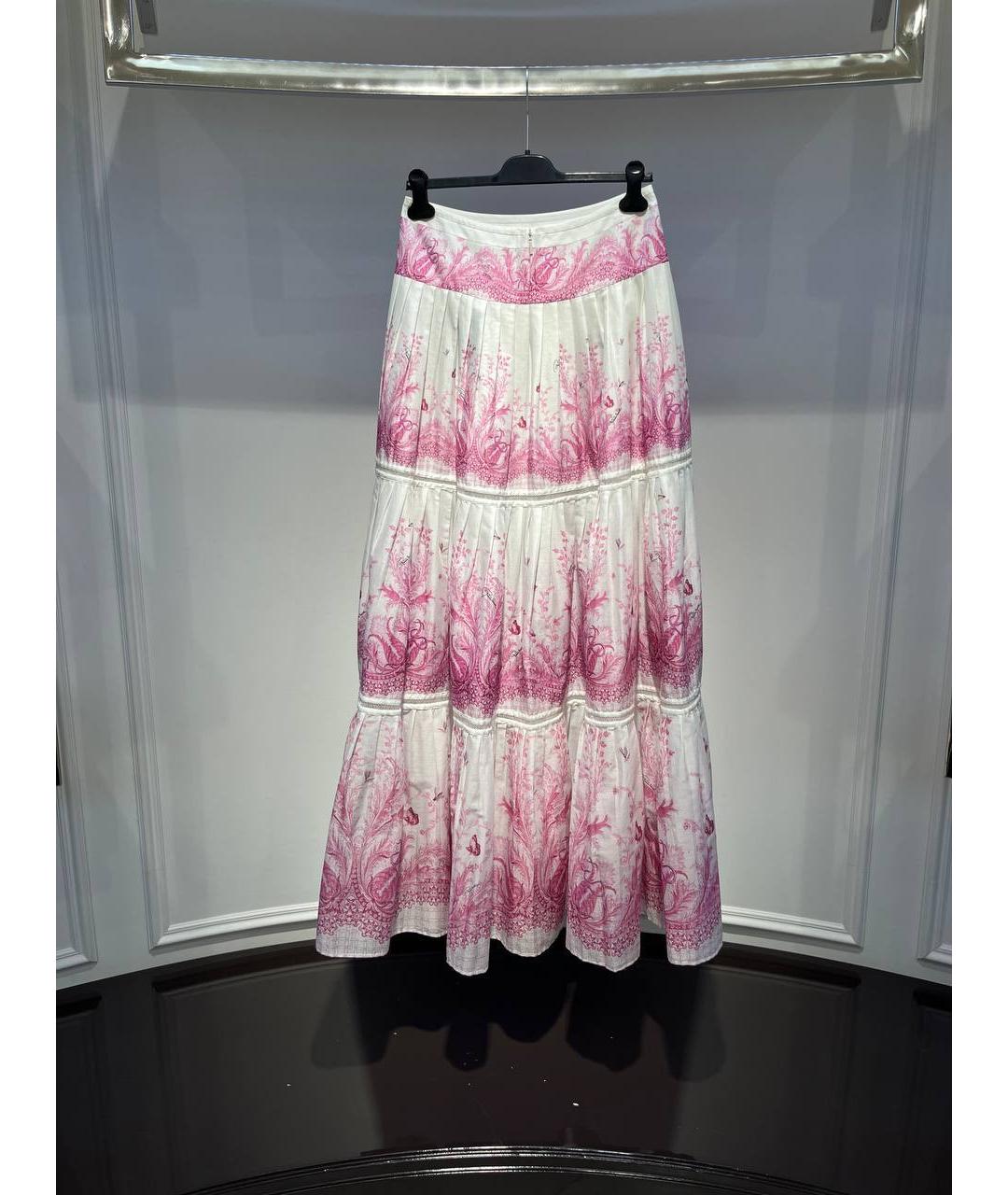 ROBERTO CAVALLI Розовая хлопковая юбка макси, фото 3