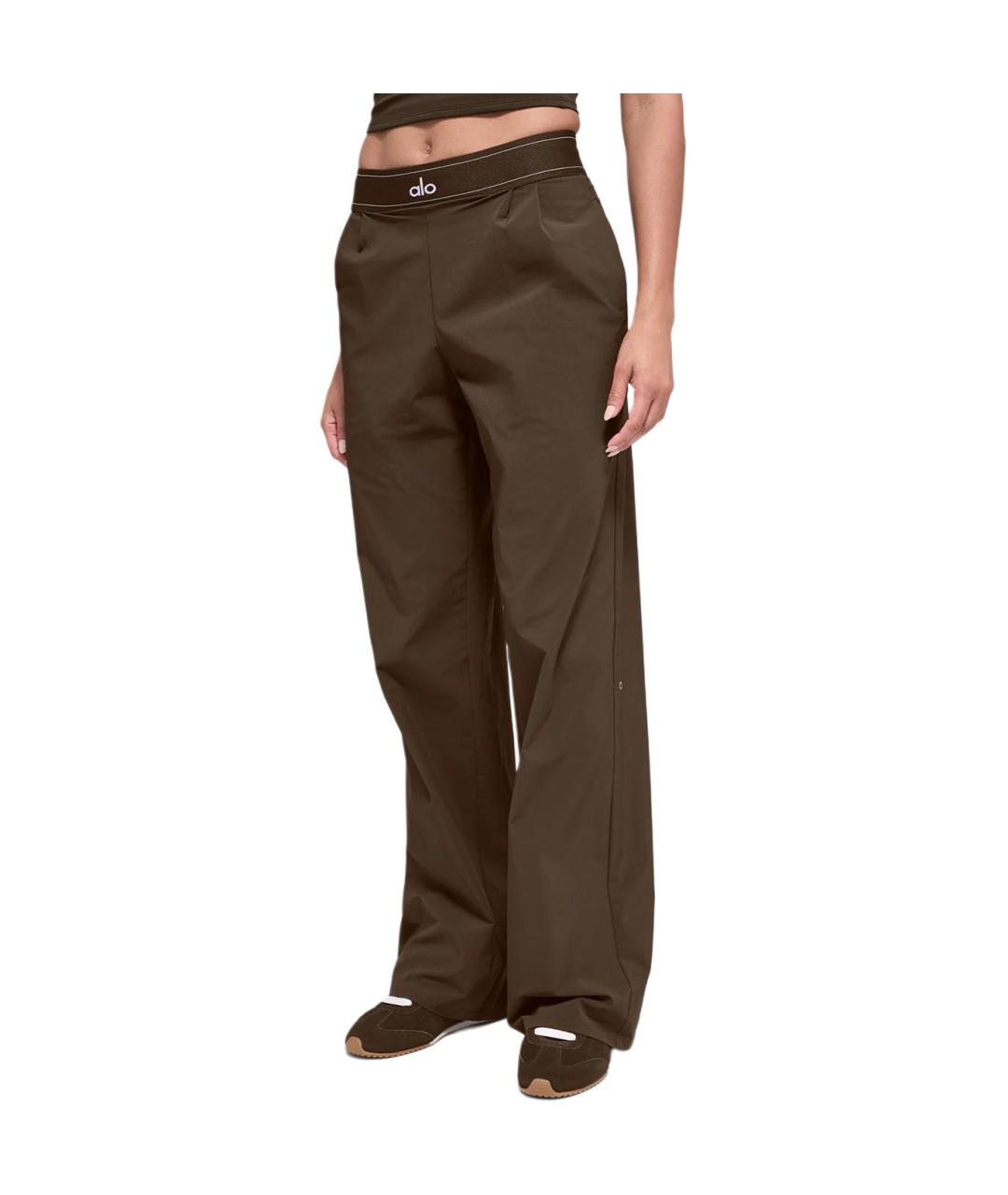 ALO YOGA Коричневые прямые брюки, фото 3