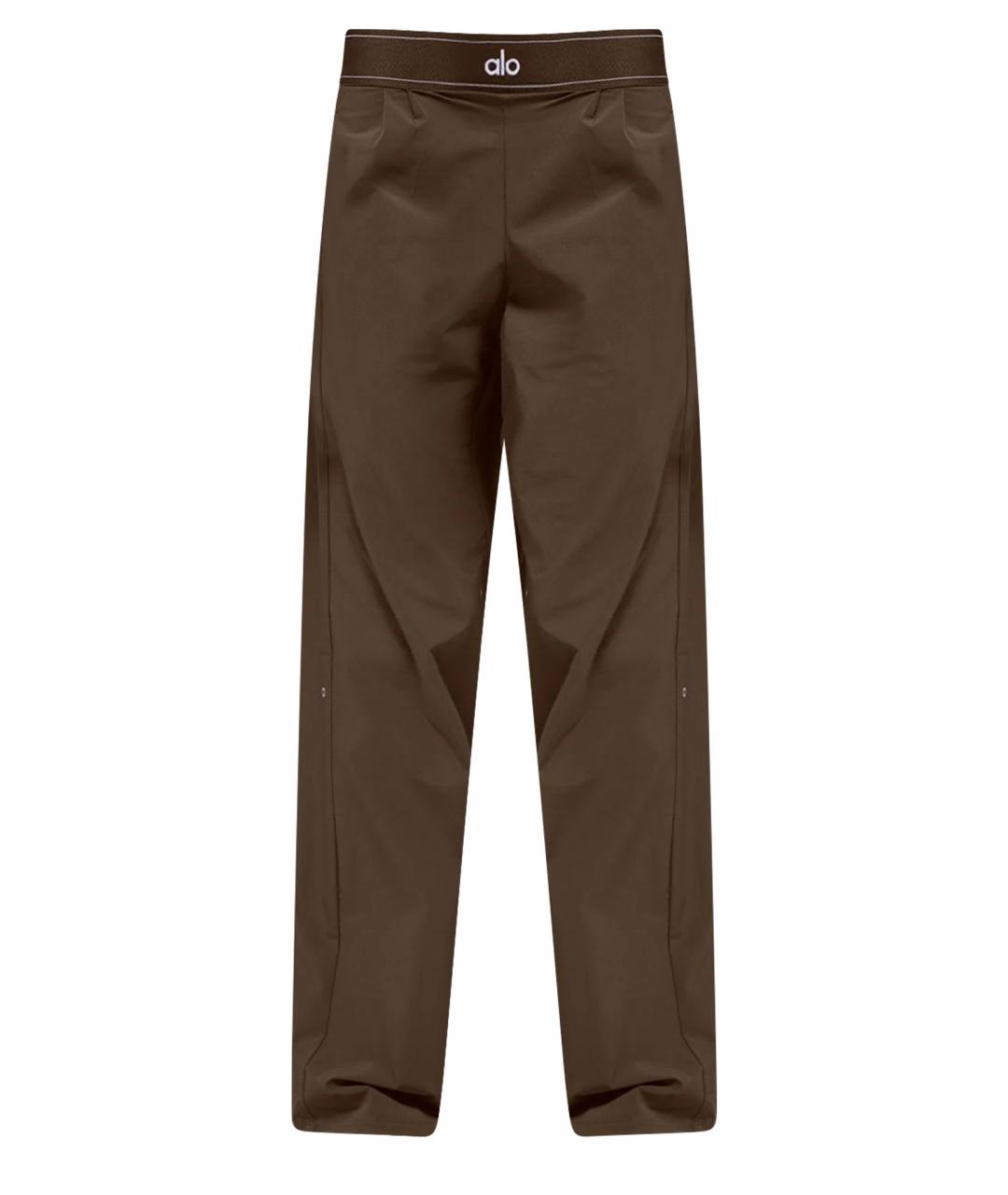 ALO YOGA Коричневые прямые брюки, фото 1
