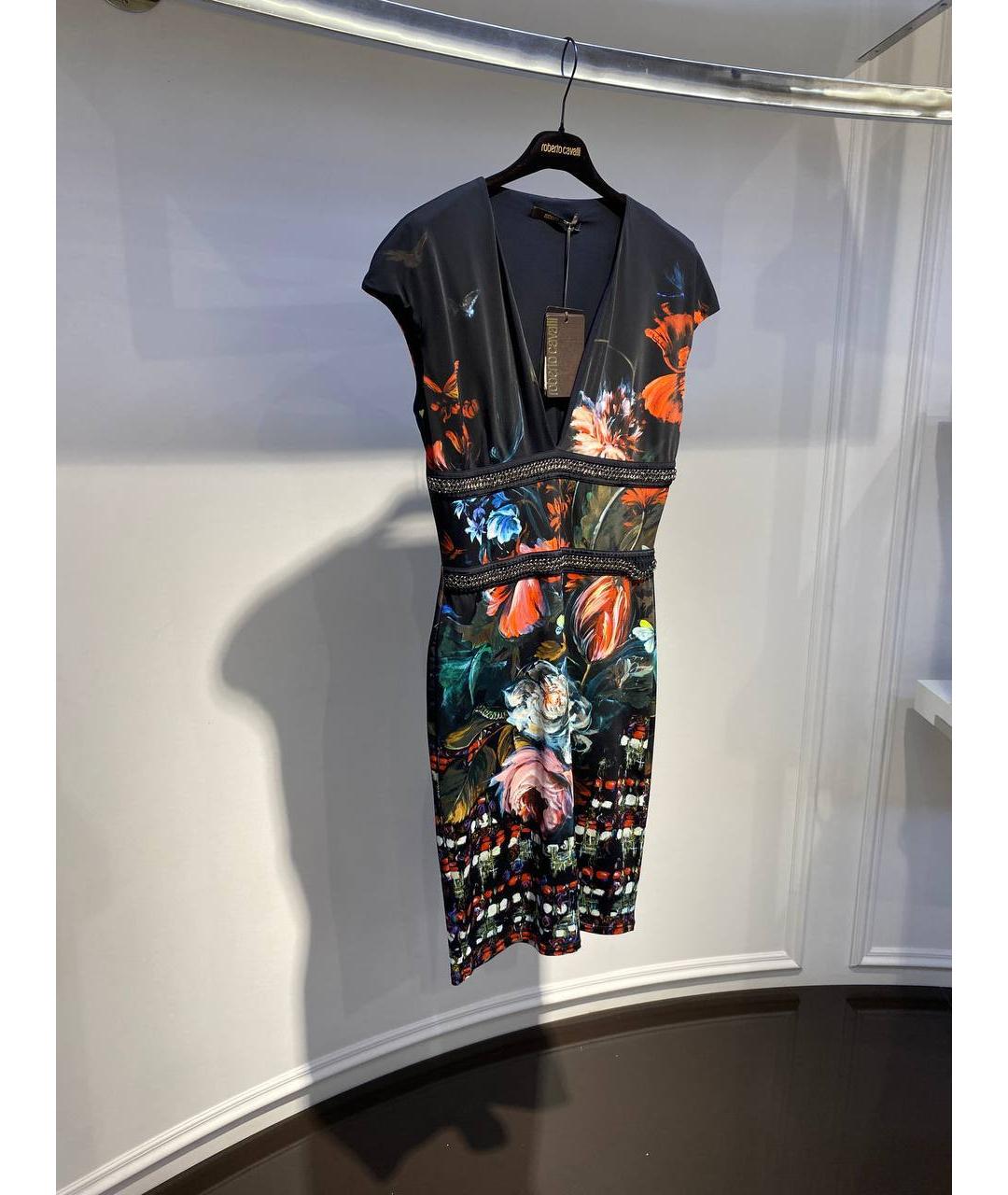 ROBERTO CAVALLI Мульти полиамидовое коктейльное платье, фото 2