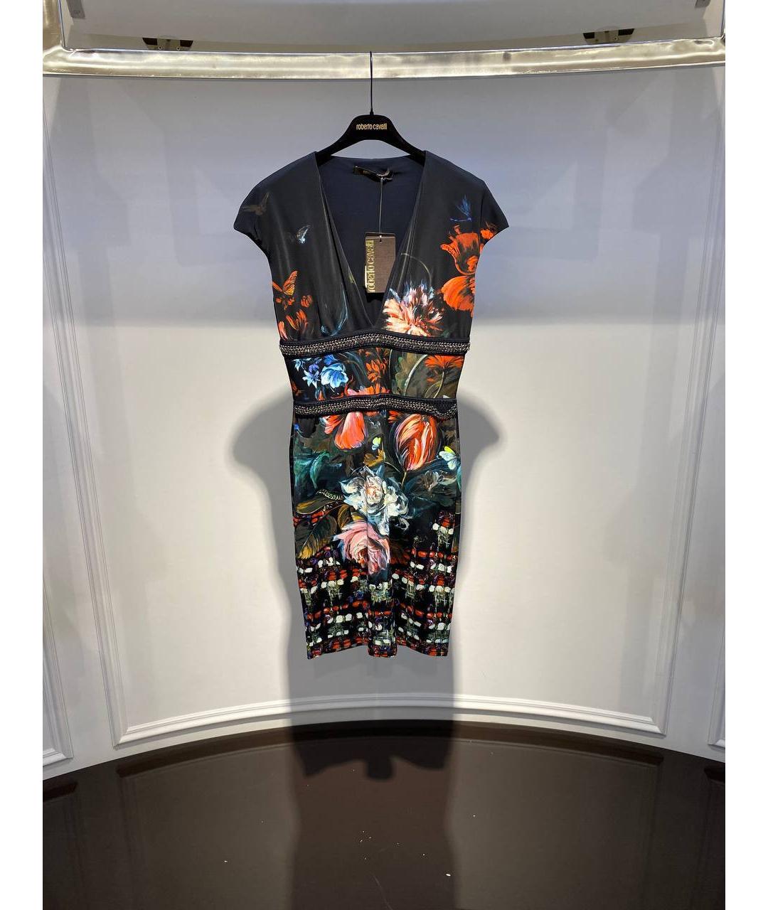 ROBERTO CAVALLI Мульти полиамидовое коктейльное платье, фото 4