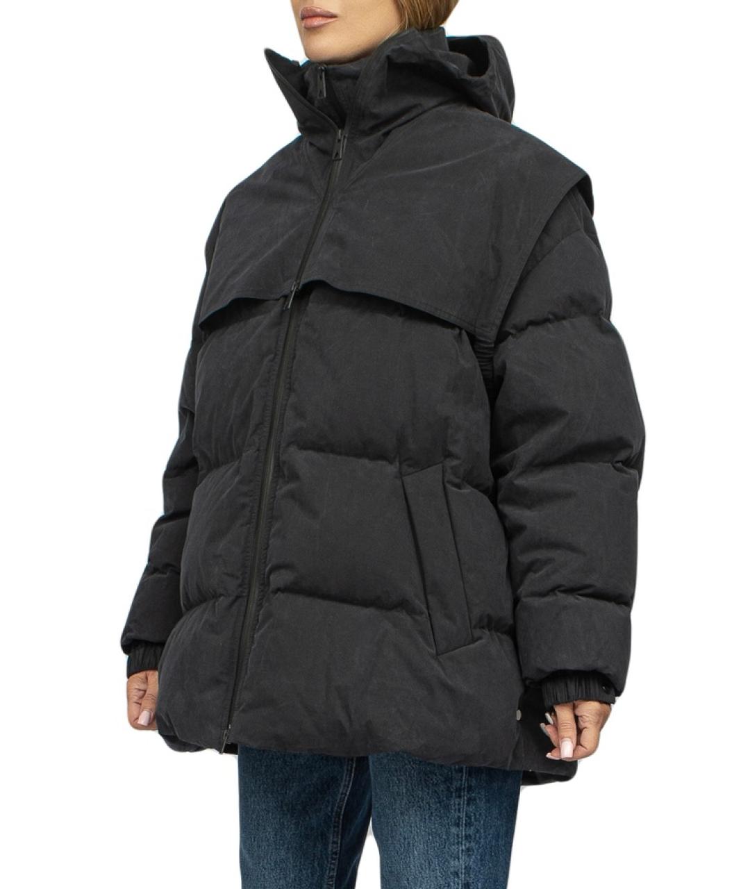 BOTTEGA VENETA Черный хлопковый пуховик, фото 4