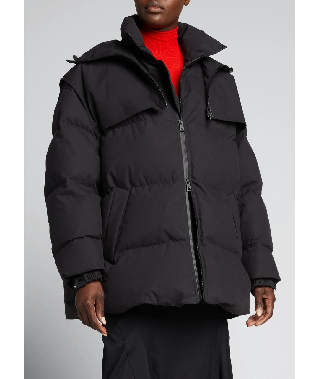 BOTTEGA VENETA Черный хлопковый пуховик, фото 2