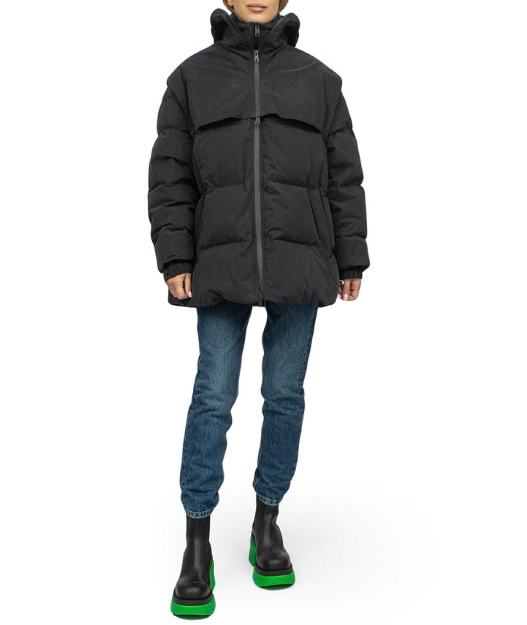 BOTTEGA VENETA Черный хлопковый пуховик, фото 8