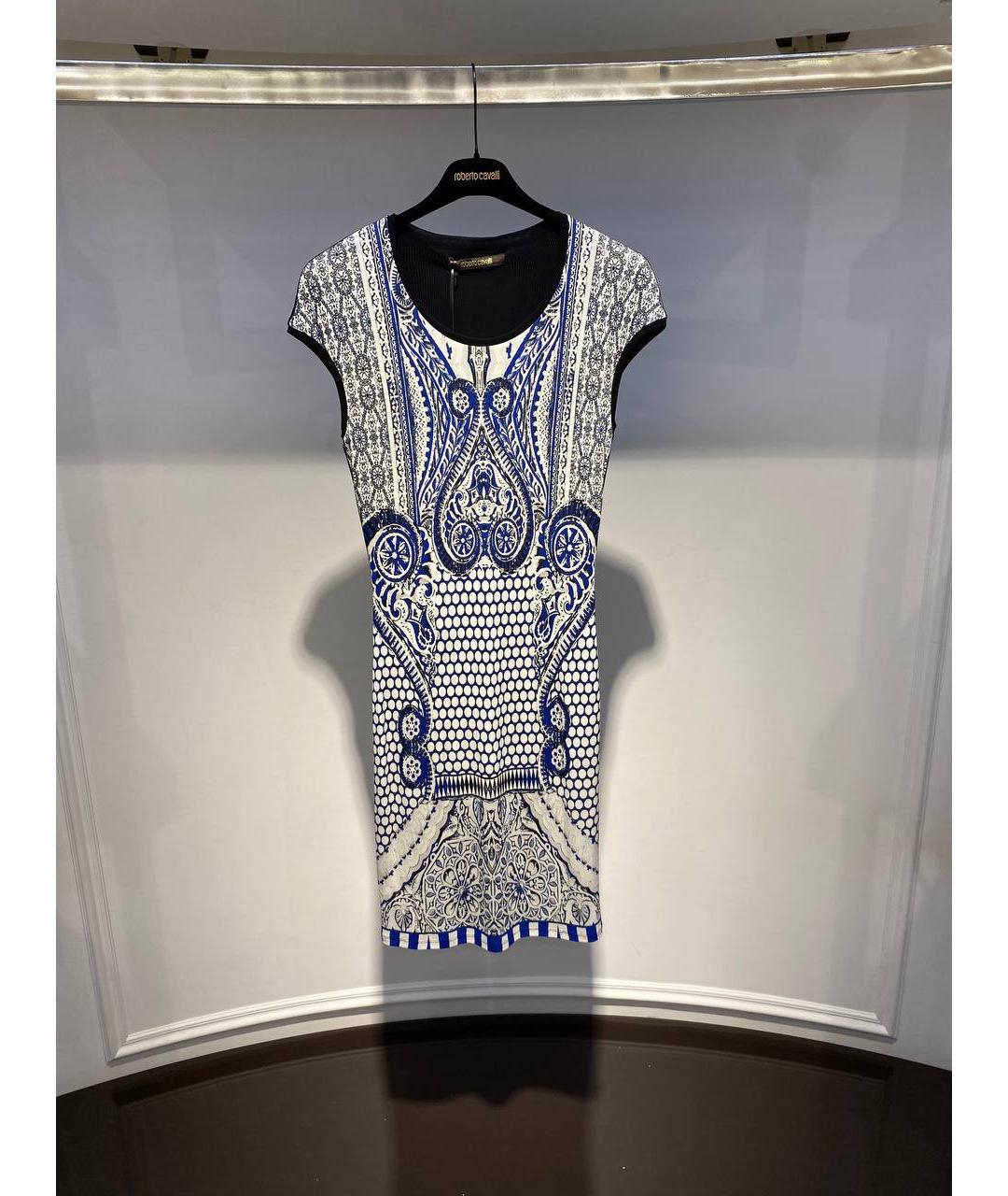 ROBERTO CAVALLI Белое вискозное платье, фото 4