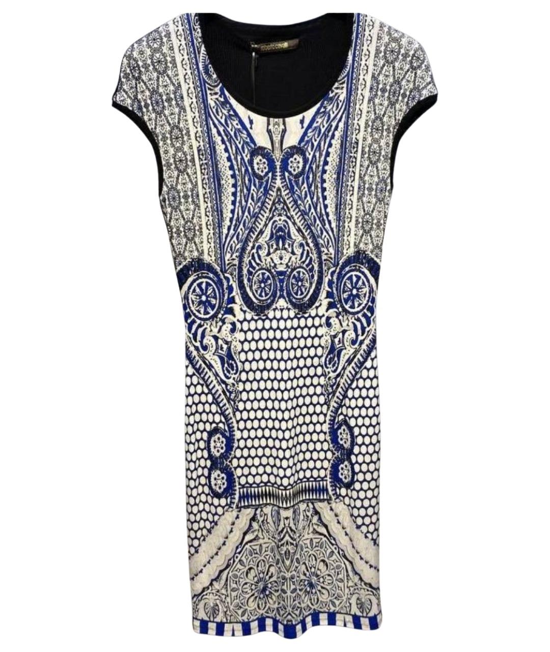 ROBERTO CAVALLI Белое вискозное платье, фото 1