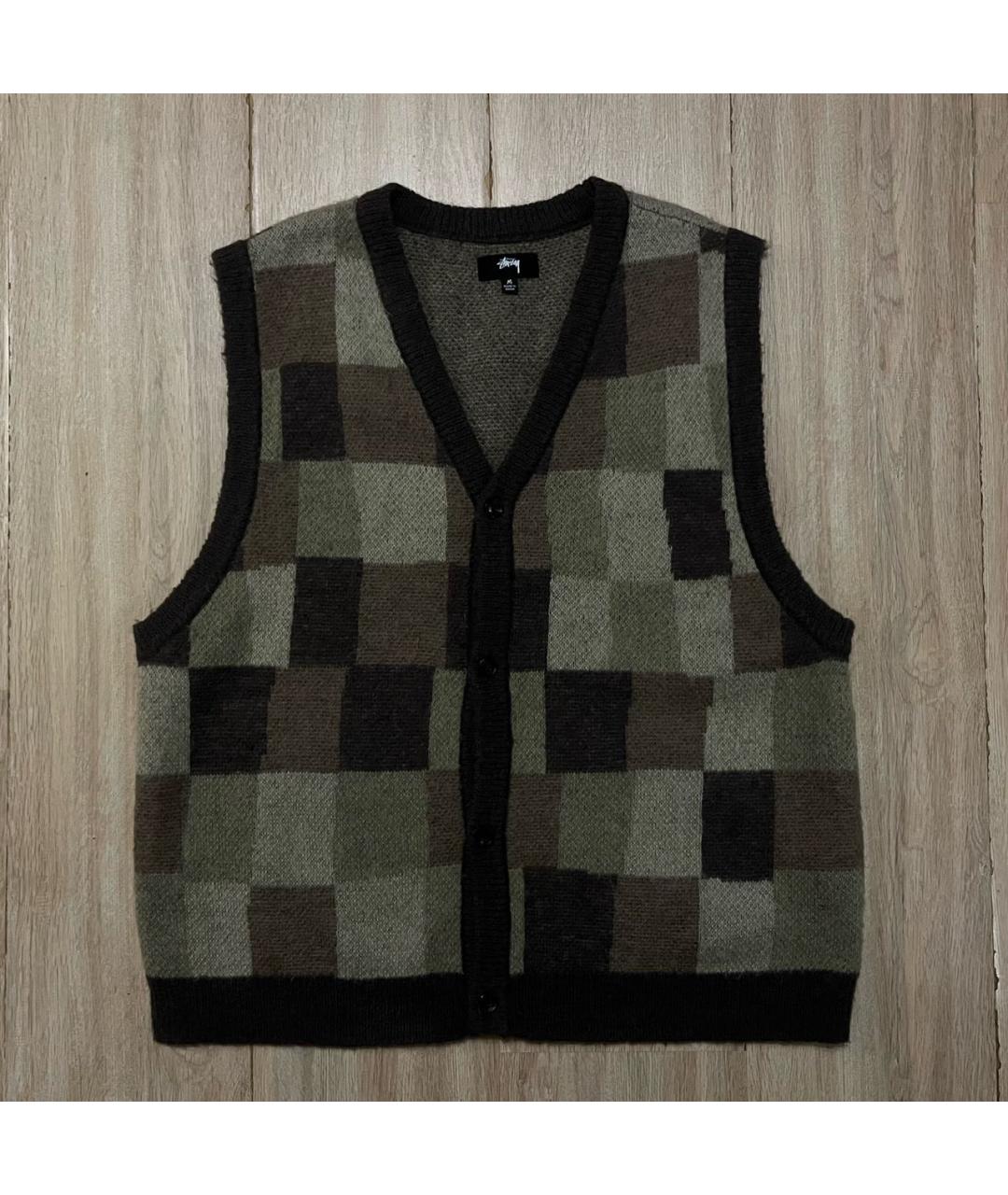 STUSSY Коричневая хлопковая жилетка, фото 7