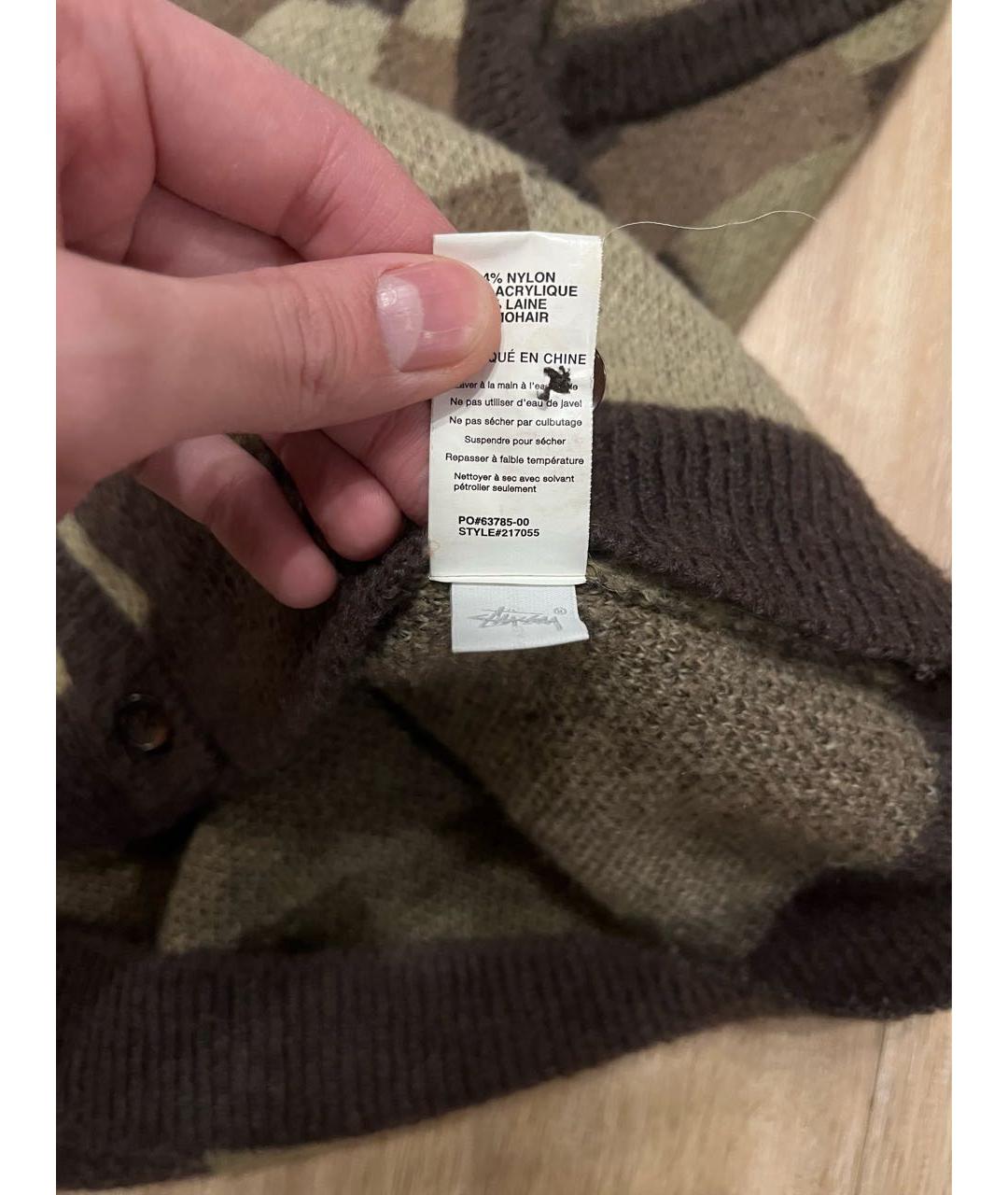 STUSSY Коричневая хлопковая жилетка, фото 6