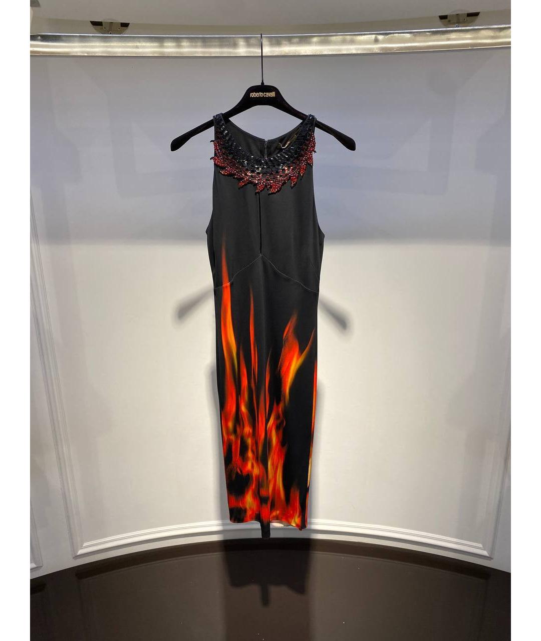 ROBERTO CAVALLI Черное вискозное вечернее платье, фото 4