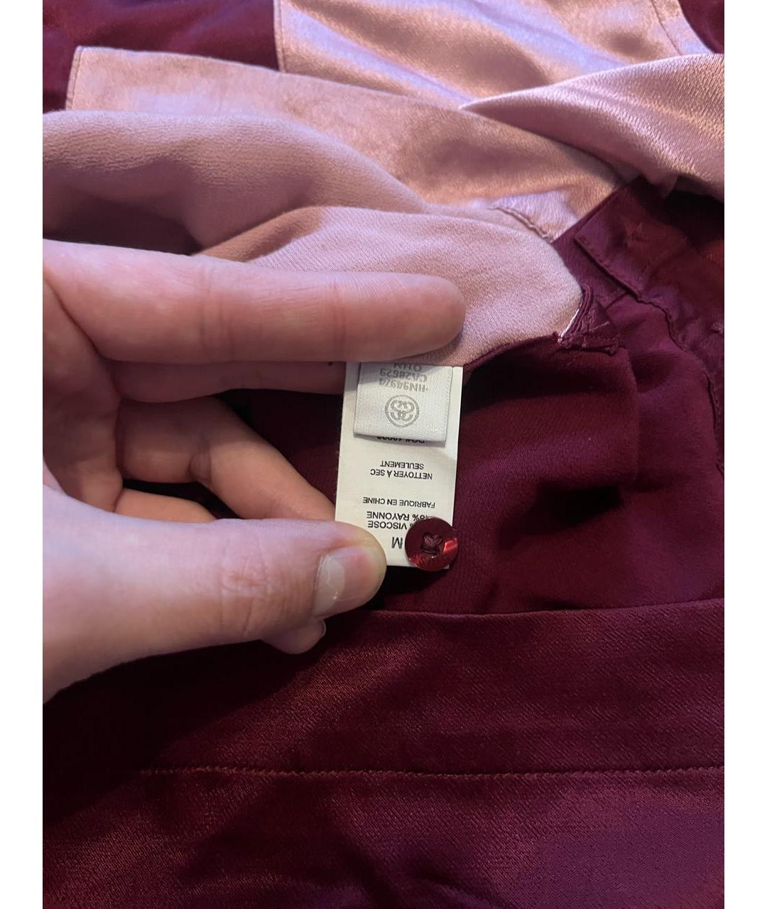 STUSSY Бордовая вискозная рубашка, фото 6