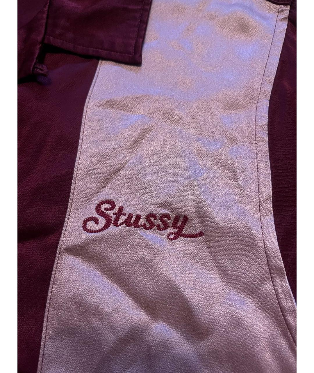 STUSSY Бордовая вискозная рубашка, фото 4