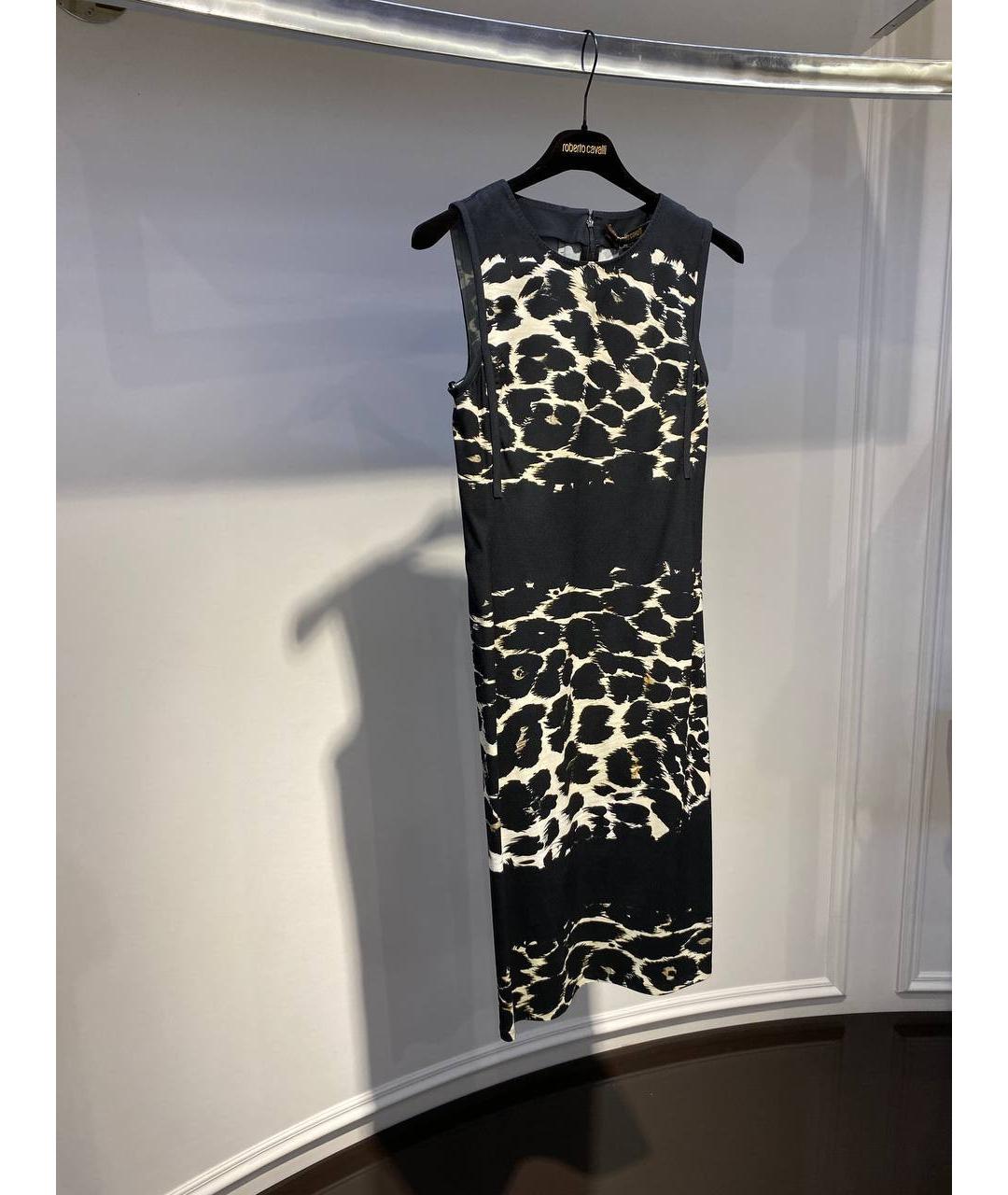 ROBERTO CAVALLI Черное вискозное коктейльное платье, фото 2