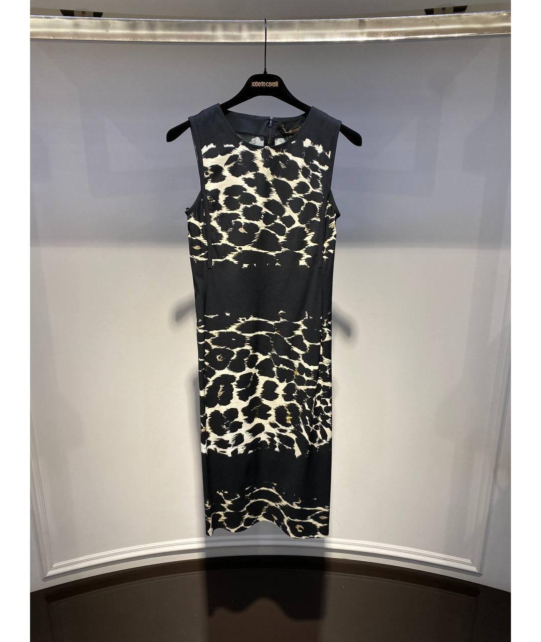 ROBERTO CAVALLI Черное вискозное коктейльное платье, фото 4