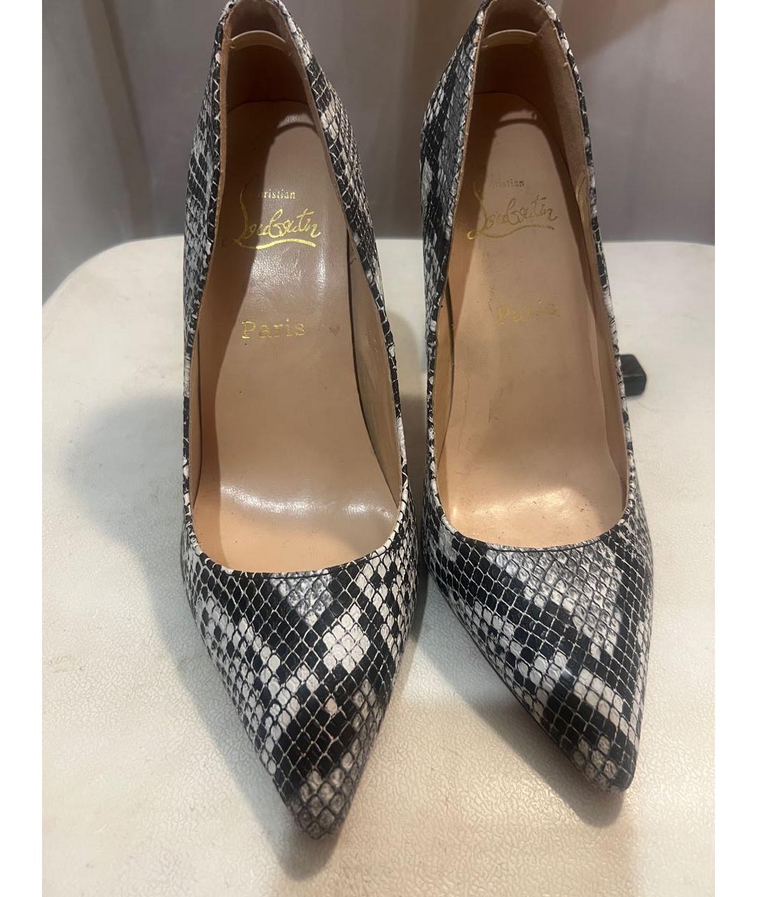 CHRISTIAN LOUBOUTIN Серые туфли из искусственной кожи, фото 2