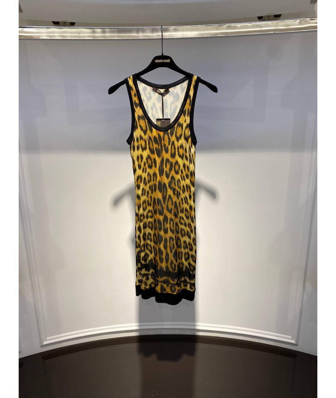 ROBERTO CAVALLI Мульти вискозное повседневное платье, фото 4