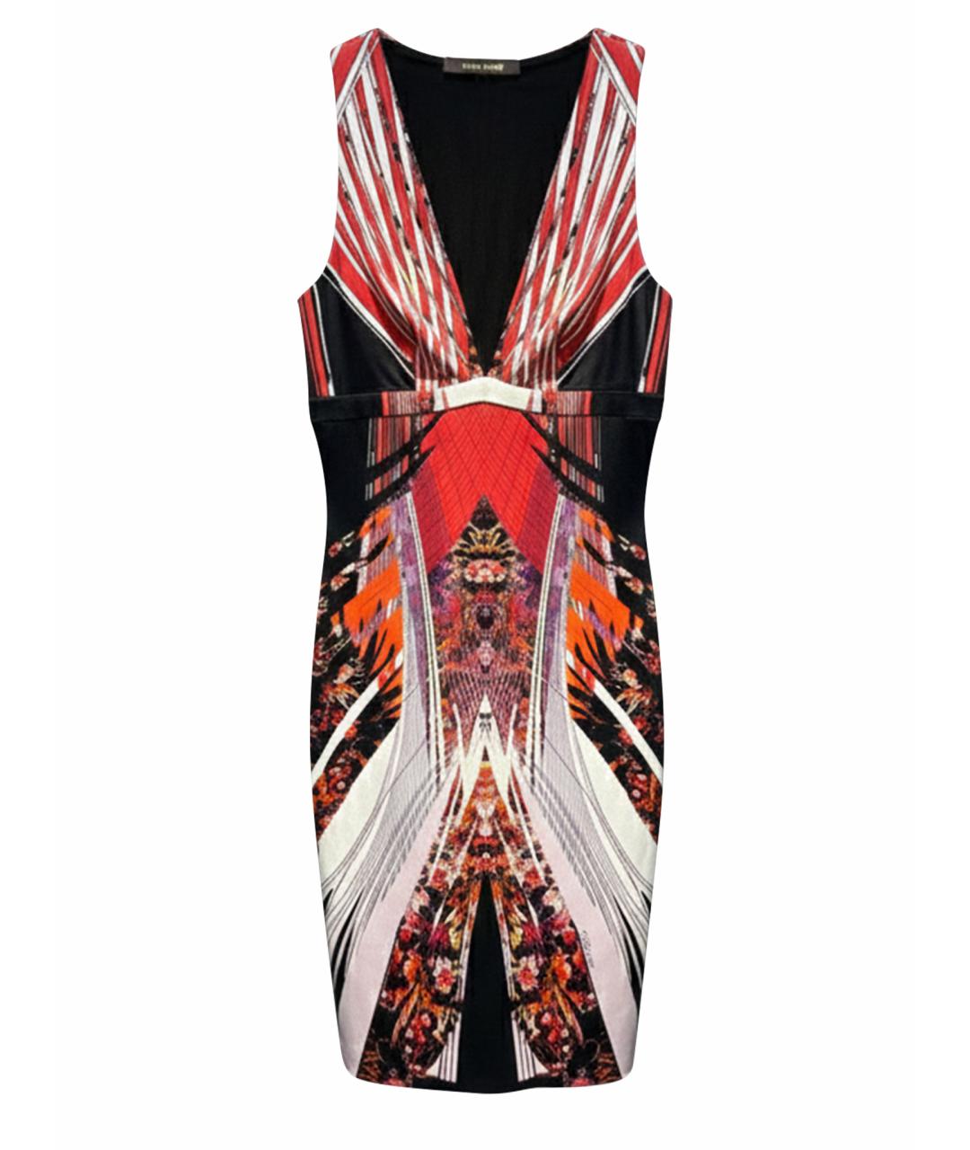 ROBERTO CAVALLI Красное вискозное коктейльное платье, фото 1