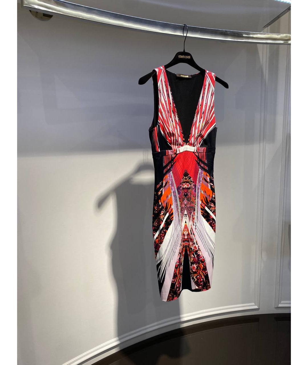 ROBERTO CAVALLI Красное вискозное коктейльное платье, фото 2