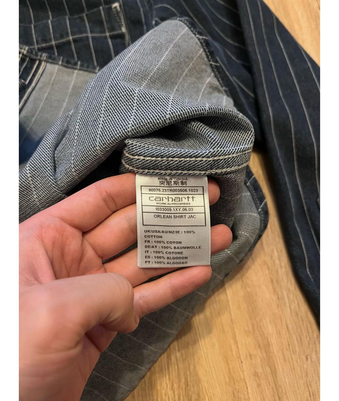 CARHARTT WIP Темно-синяя хлопковая кэжуал рубашка, фото 4