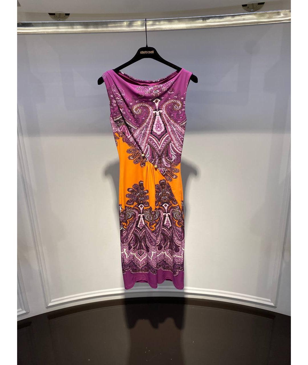 ROBERTO CAVALLI Мульти полиамидовое коктейльное платье, фото 4