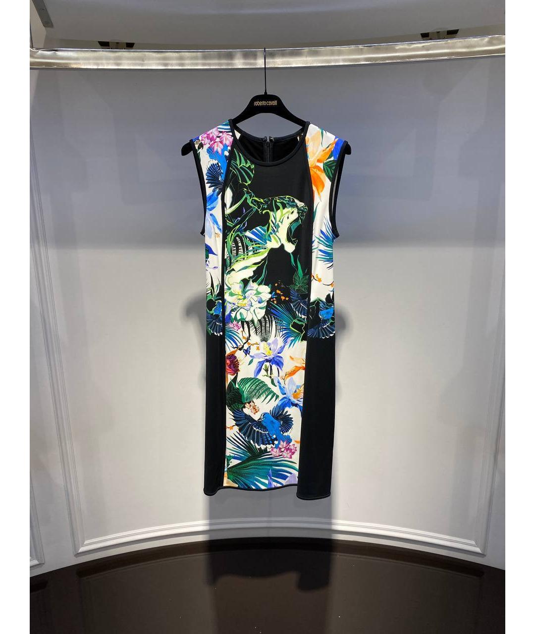 ROBERTO CAVALLI Мульти вискозное коктейльное платье, фото 4