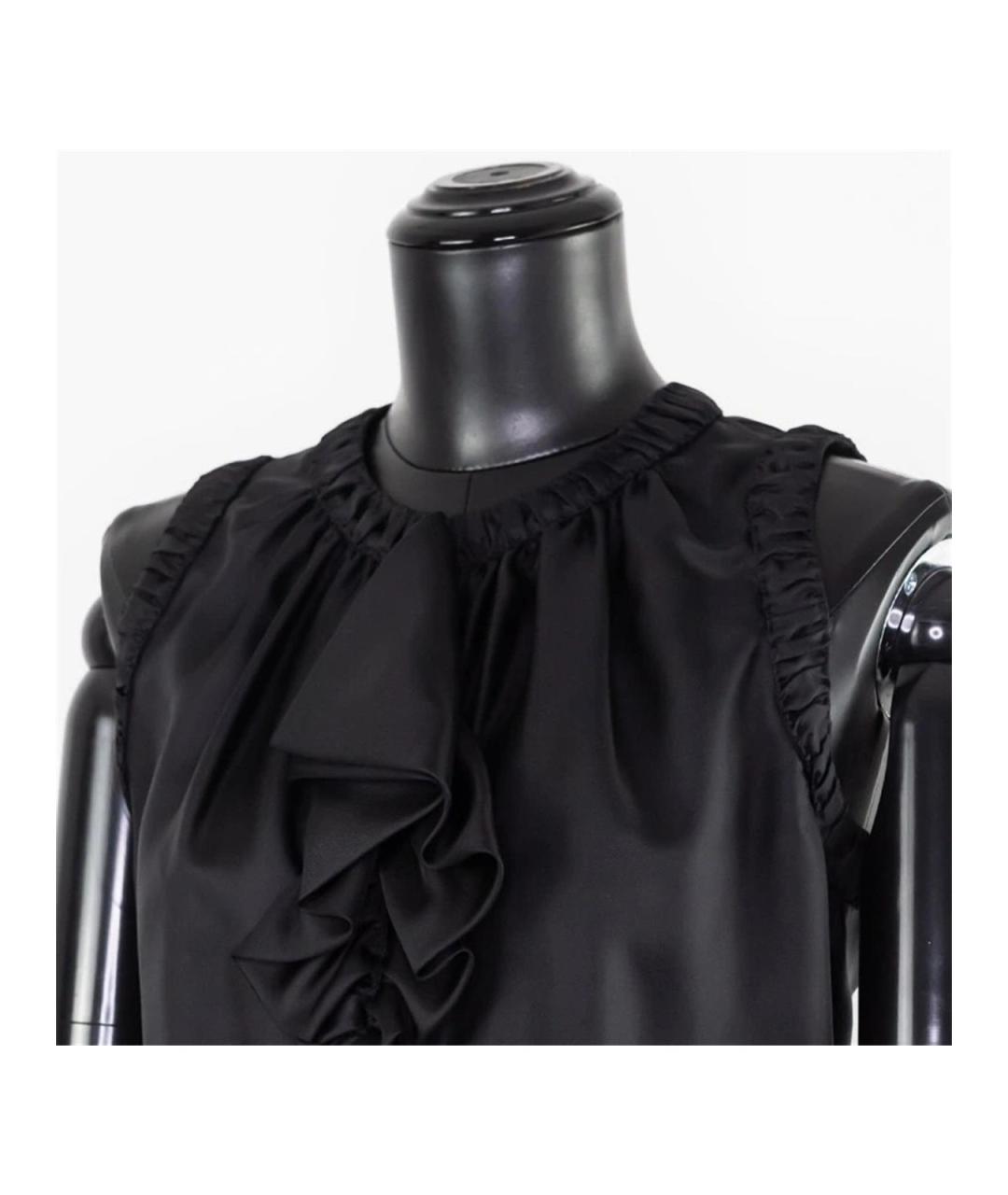 LOUIS VUITTON Черная шелковая футболка, фото 2