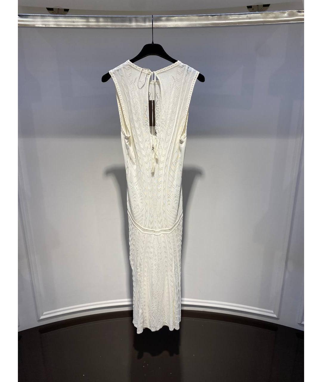 ROBERTO CAVALLI Белое вискозное коктейльное платье, фото 3