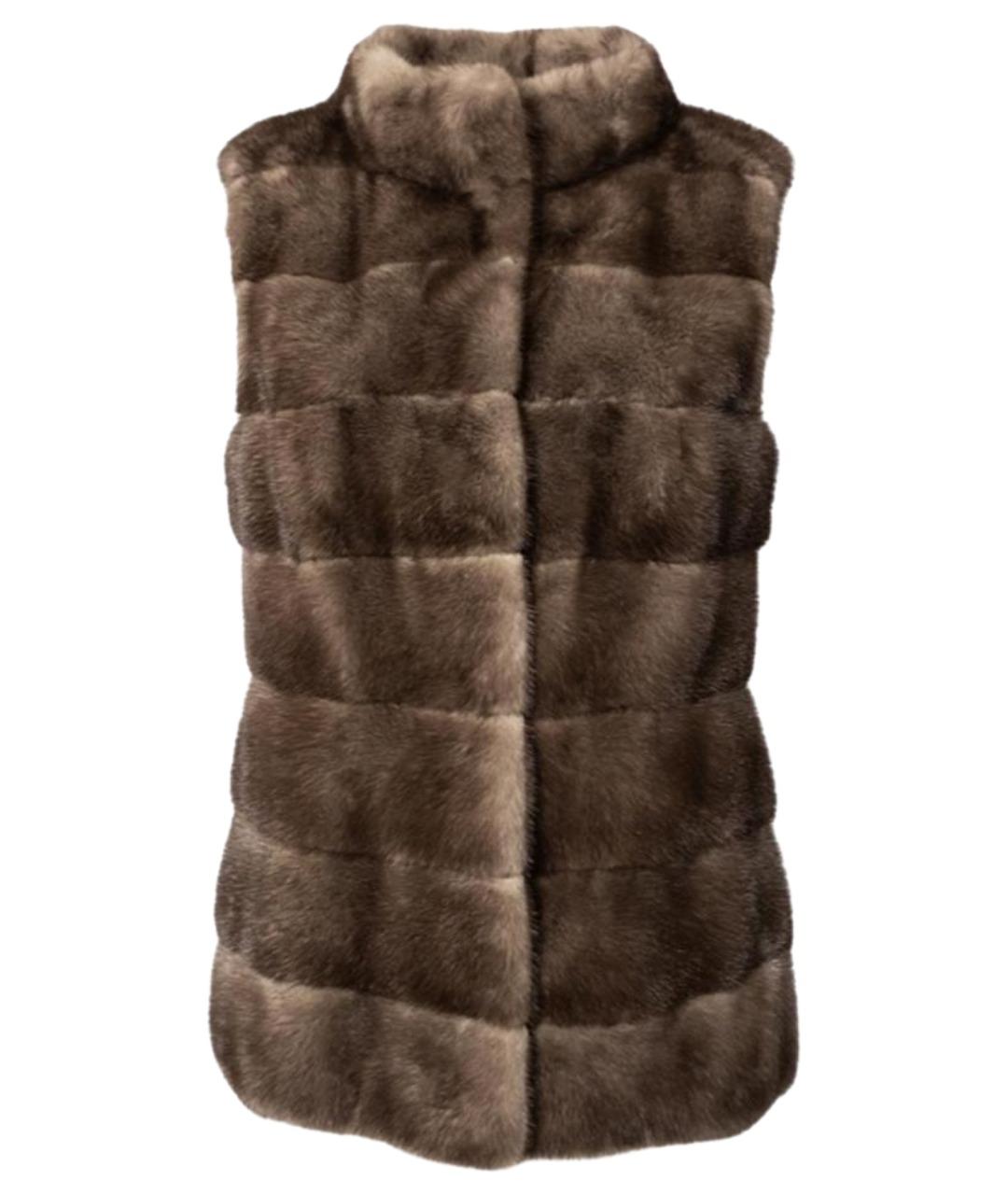 NO NAME Серый меховой жилет, фото 1